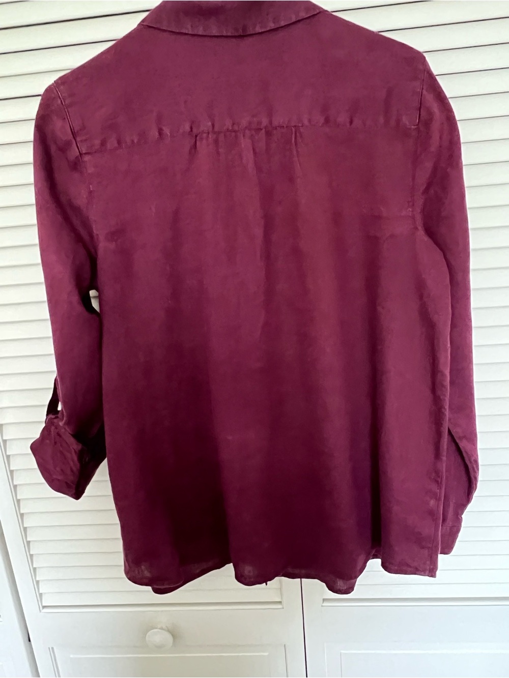 J. Jill Linen Top in Deep Plum - Picture 4 of 4